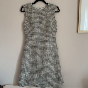 J Crew Gray Silver Tweed Pockets Dress